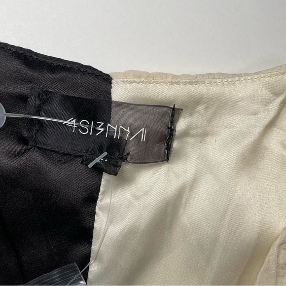 WOMEN MINI COLOR-BLOCK DRESS  CREPE SURPLICE NECK WRAP M - 4S13NNA WEILA DRESS - Picture 13 of 17